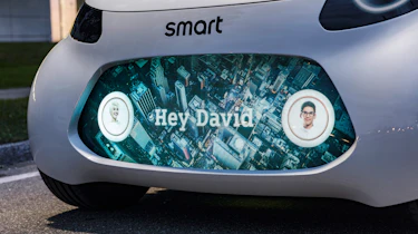 Smart Vision EQ ForFour concept - exterior screen