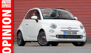fiat 500 in white