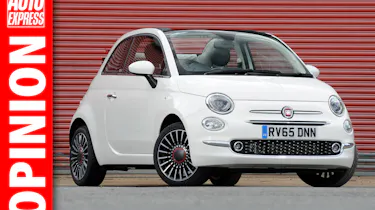 fiat 500 in white