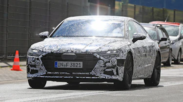 New 2018 Audi A7 spy shot front quarter