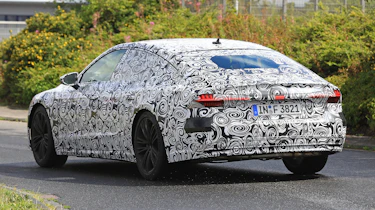 New 2018 Audi A7 spy shot rear quarter