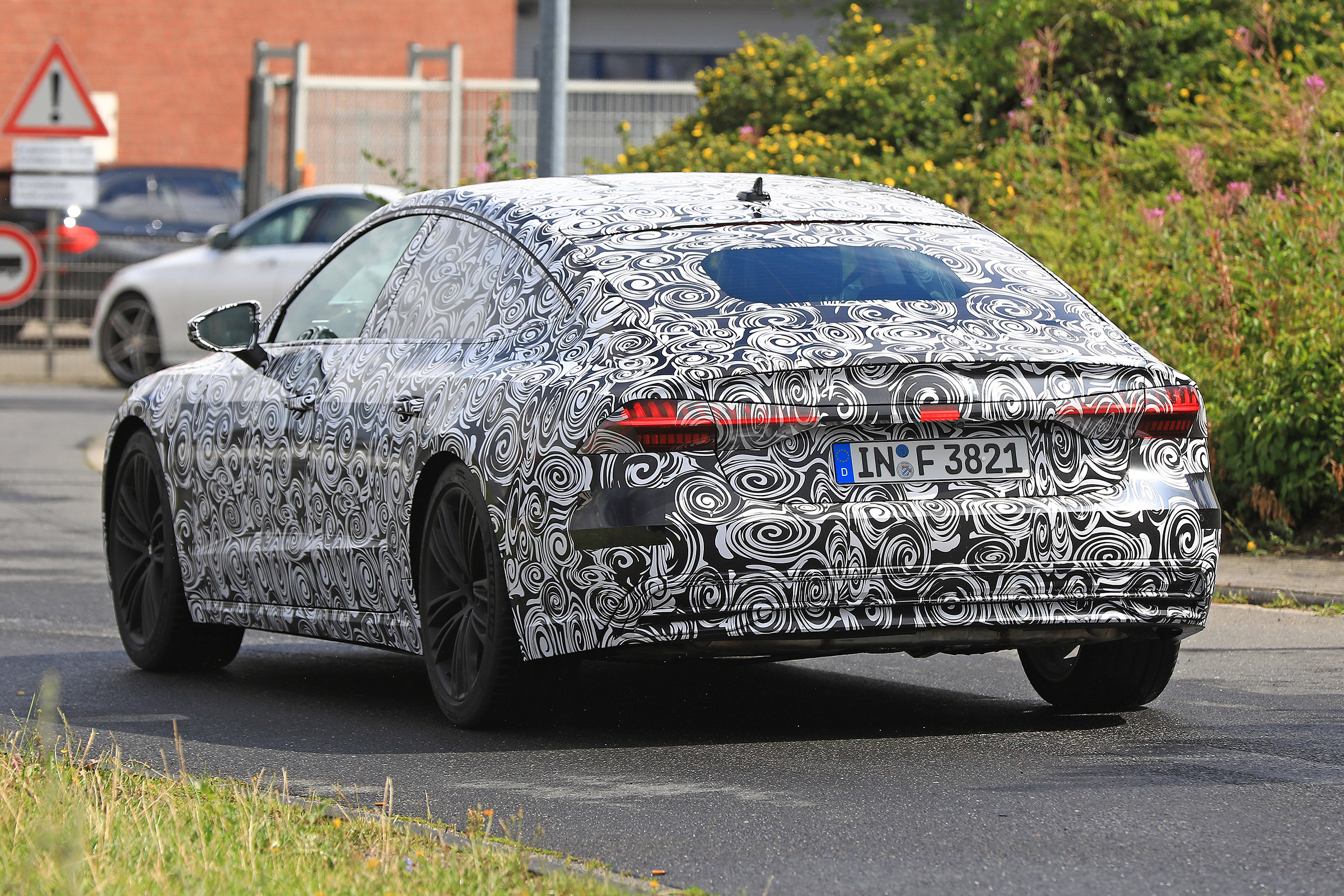New 2018 Audi A7 spy shot rear quarter