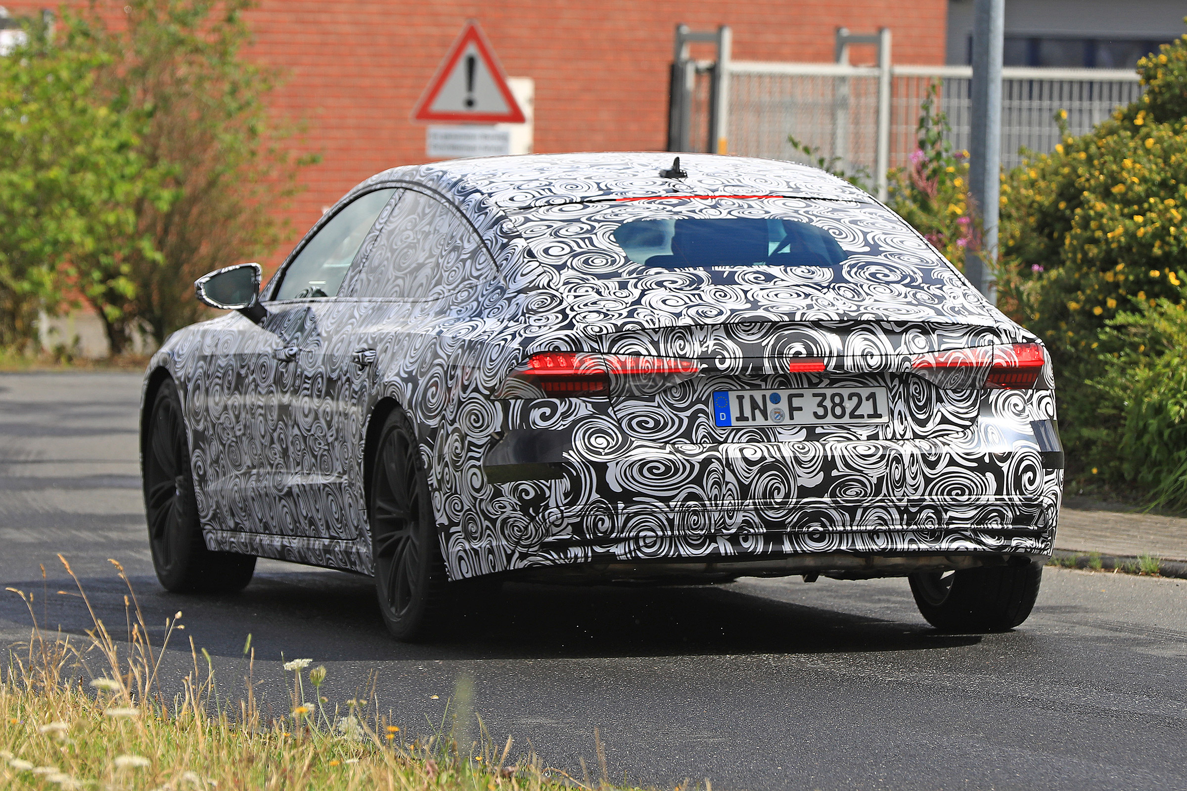 New 2018 Audi A7 spy shot rear quarter
