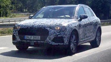 2018 Audi Q3 spy shot front quarter