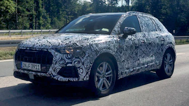 2018 Audi Q3 spy shot front quarter