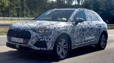 2018 Audi Q3 spy shot front quarter