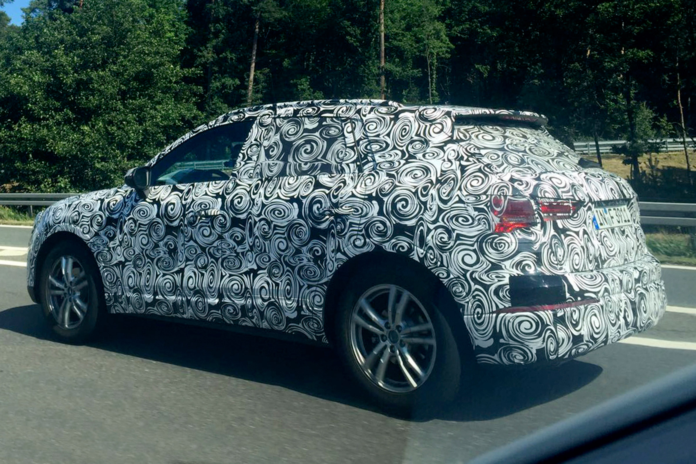 2018 Audi Q3 spy shot rear quarter