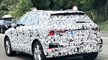 2018 Audi Q3 spy shot rear quarter