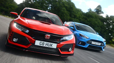 Honda Civic Type R vs Ford Focus RS - header
