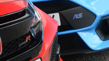 Honda Civic Type R vs Ford Focus RS - front detail