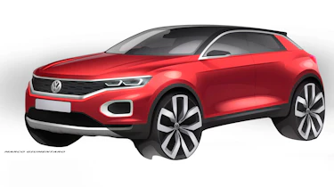 VW T-ROC sketch - front red