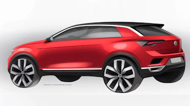 VW T-ROC sketch - rear red