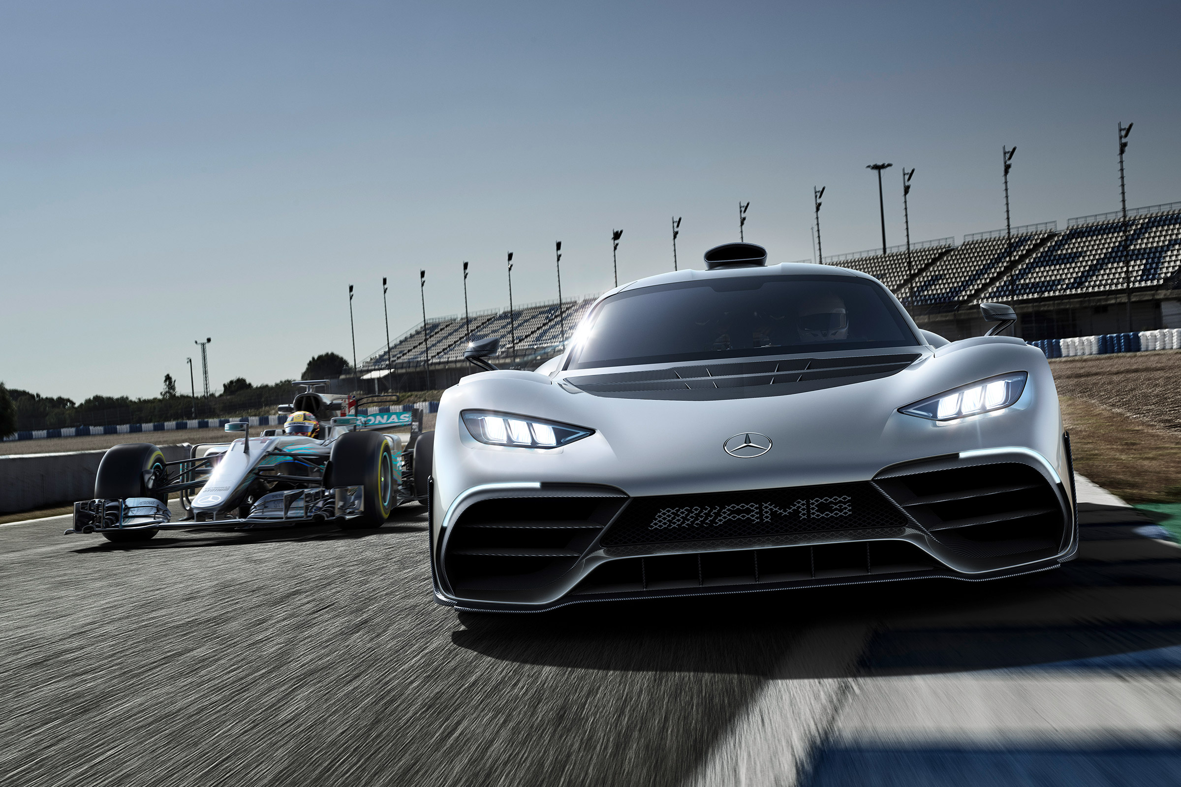 Mercedes-AMG Project ONE and Formula 1 car