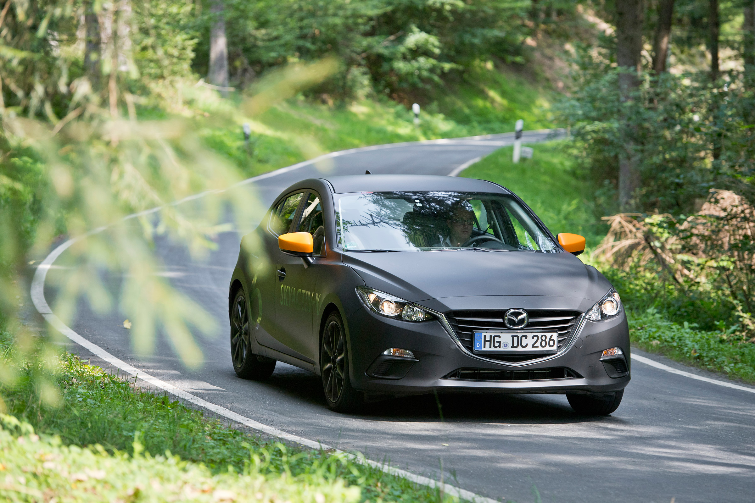 Mazda SKYACTIV-X prototype - front cornering