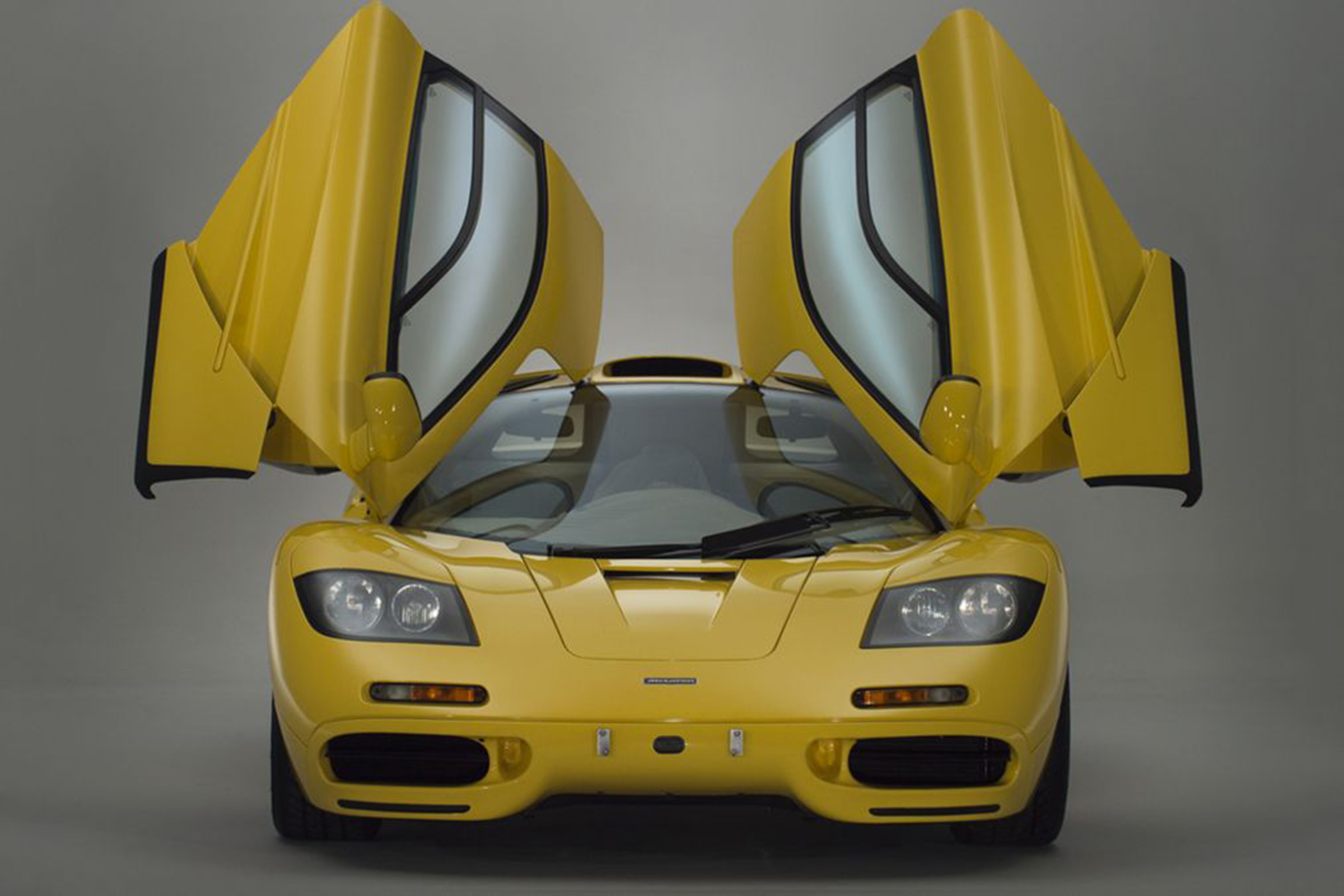 McLaren F1 Yellow front with doors open
