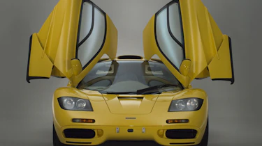 McLaren F1 Yellow front with doors open