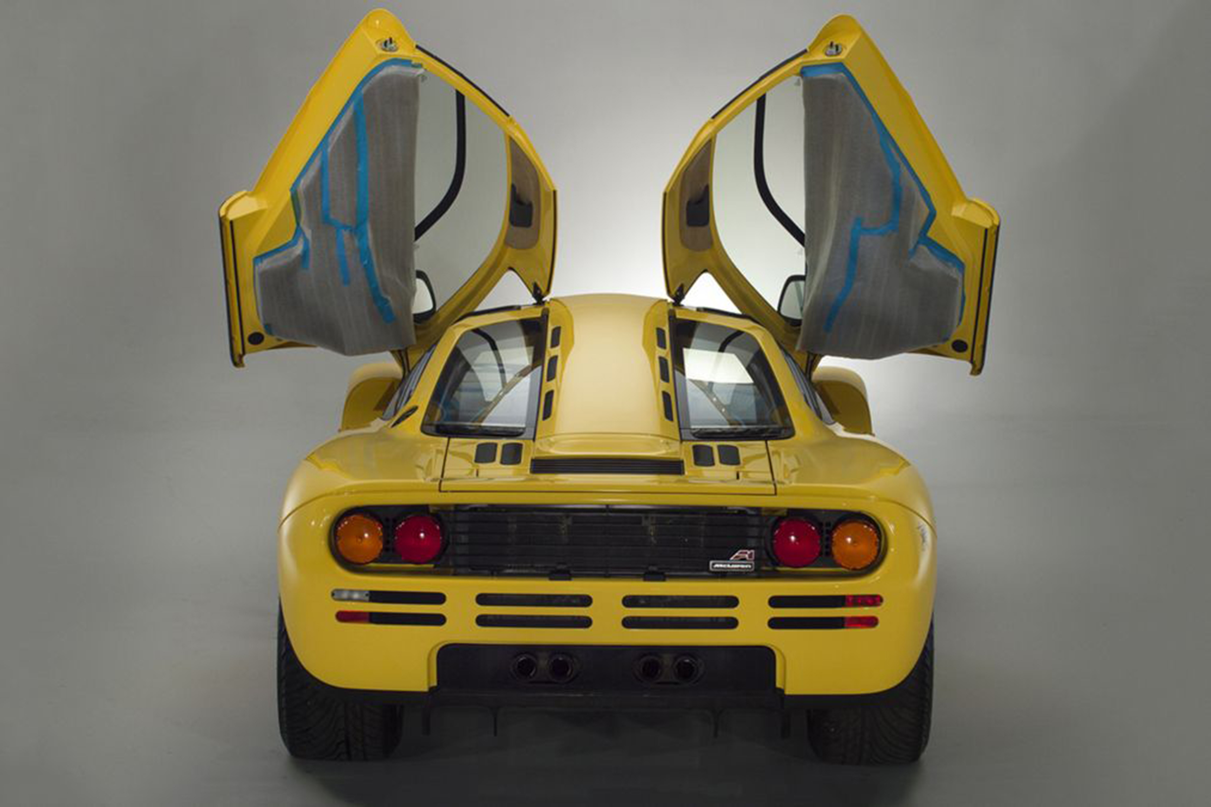 McLaren F1 Yellow rear with doors open