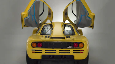McLaren F1 Yellow rear with doors open