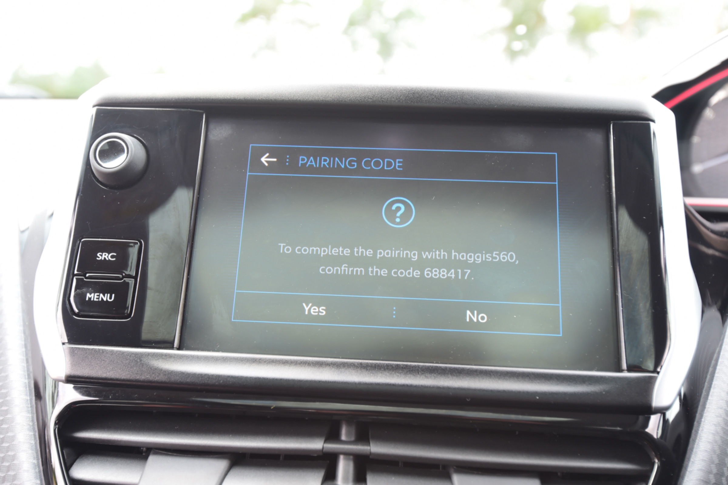 Peugeot 2008 - infotainment screen