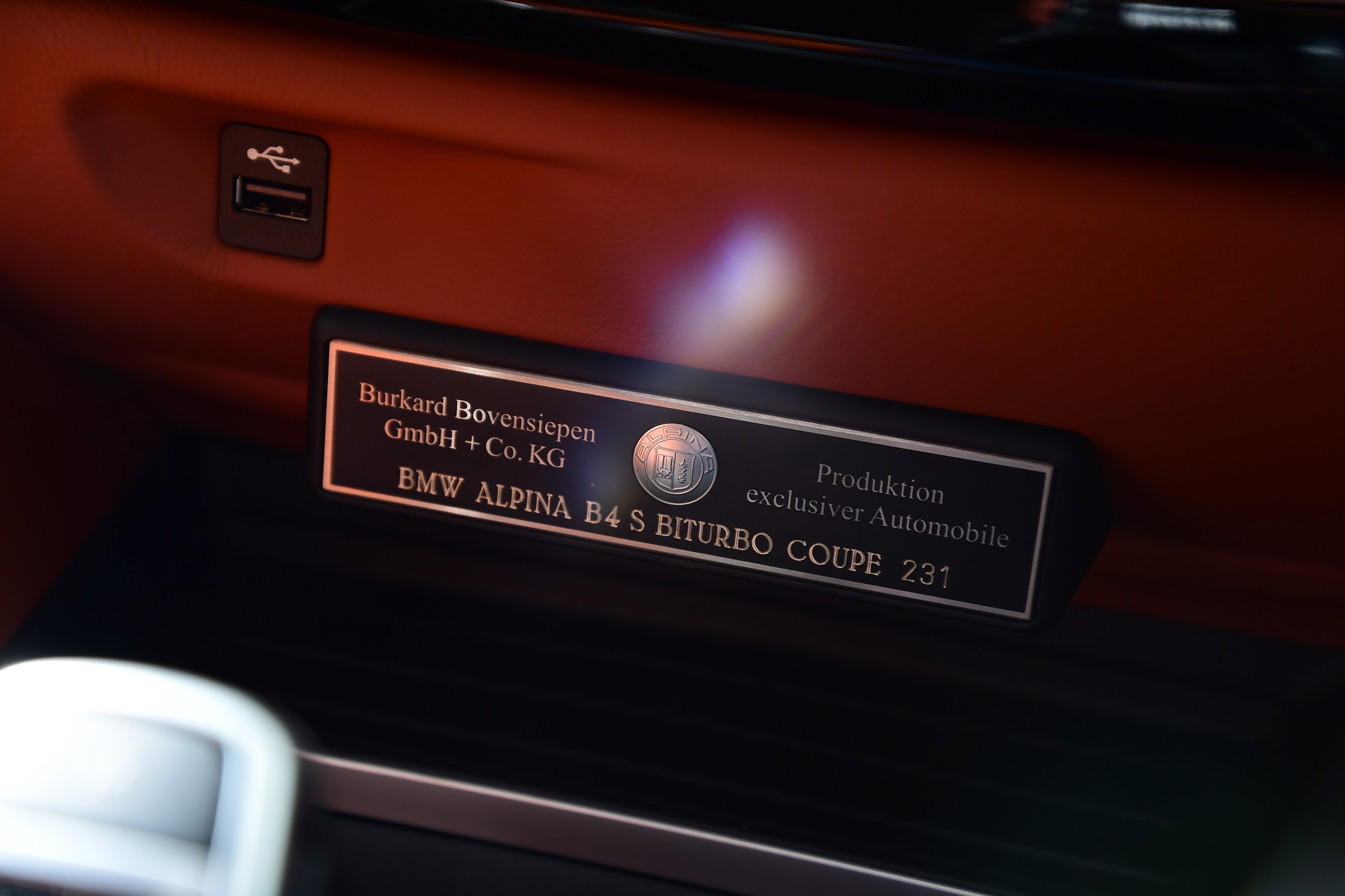 Alpina B4 S Coupe - plaque