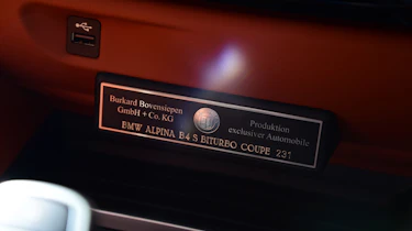 Alpina B4 S Coupe - plaque