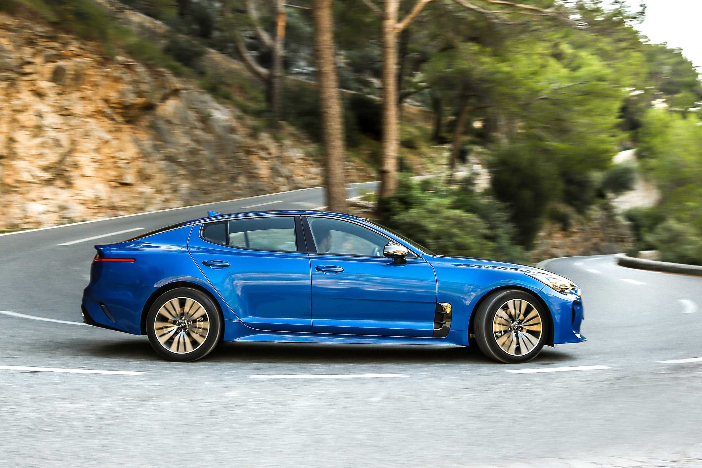 Kia Stinger - side cornering