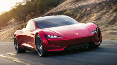 Tesla unveils new roadster - front