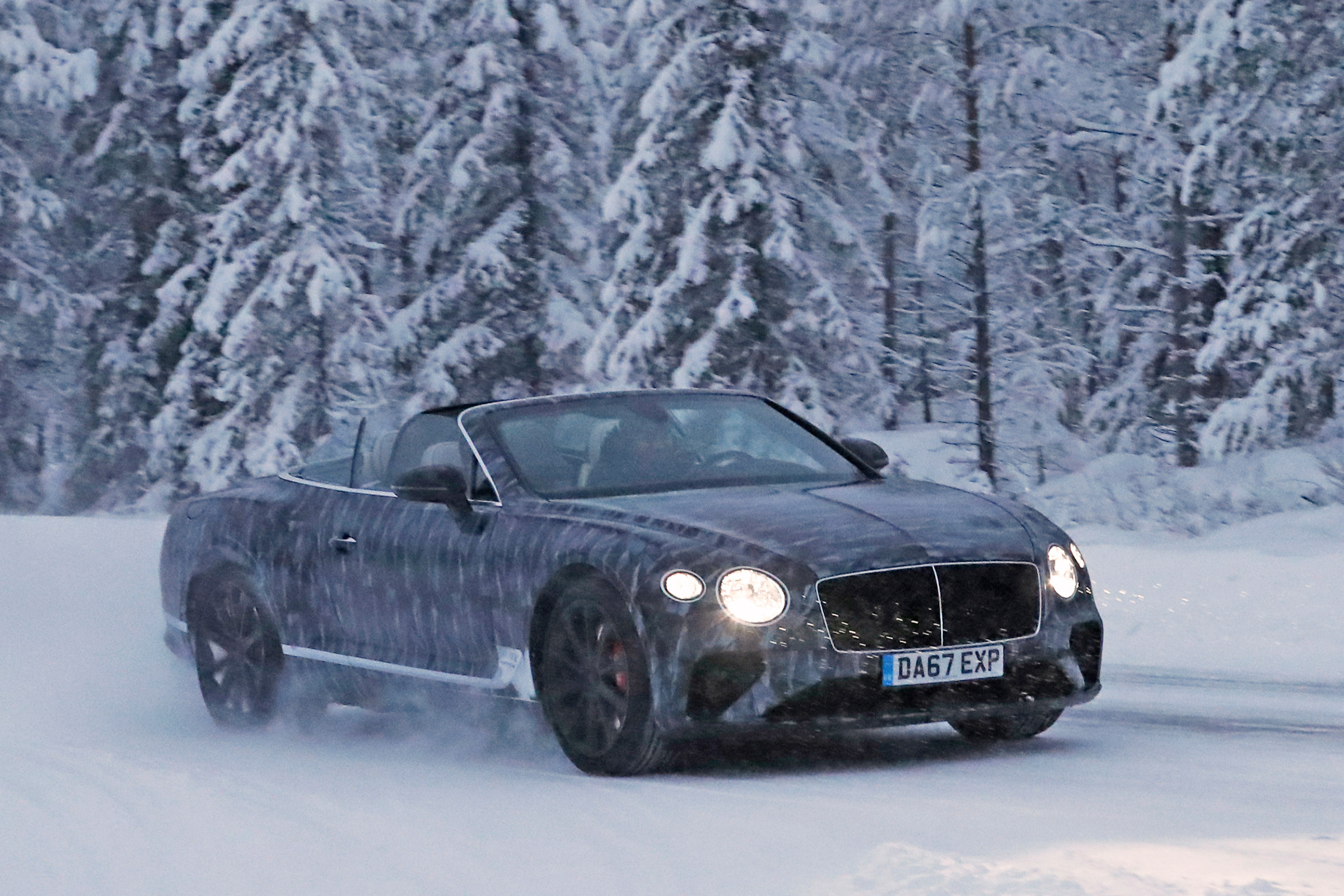 Bentley Continental GTC spies front side