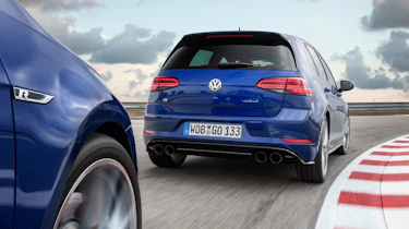 Volkswagen Golf R Performance Pack on track