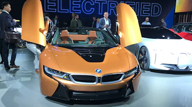 BMW i8 Roadster LA show pics front