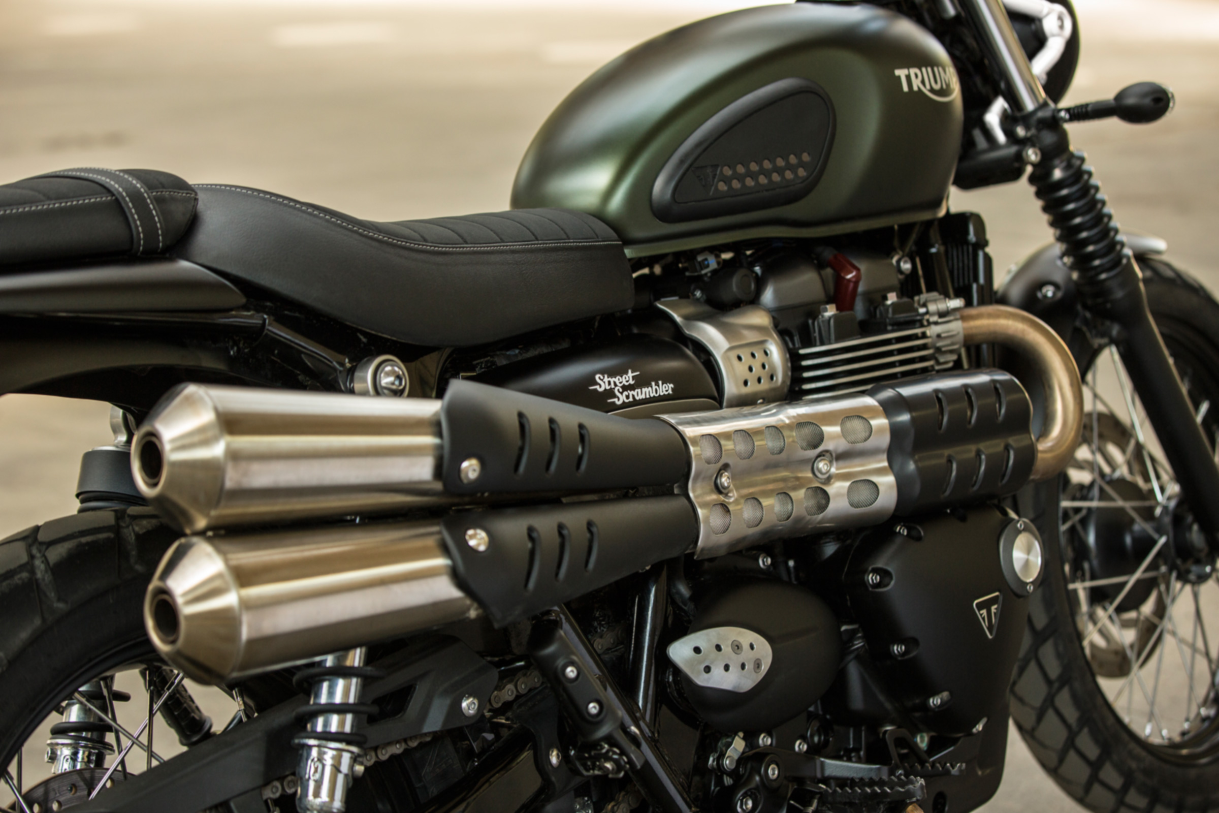 Triumph Street Scrambler review - exhaust