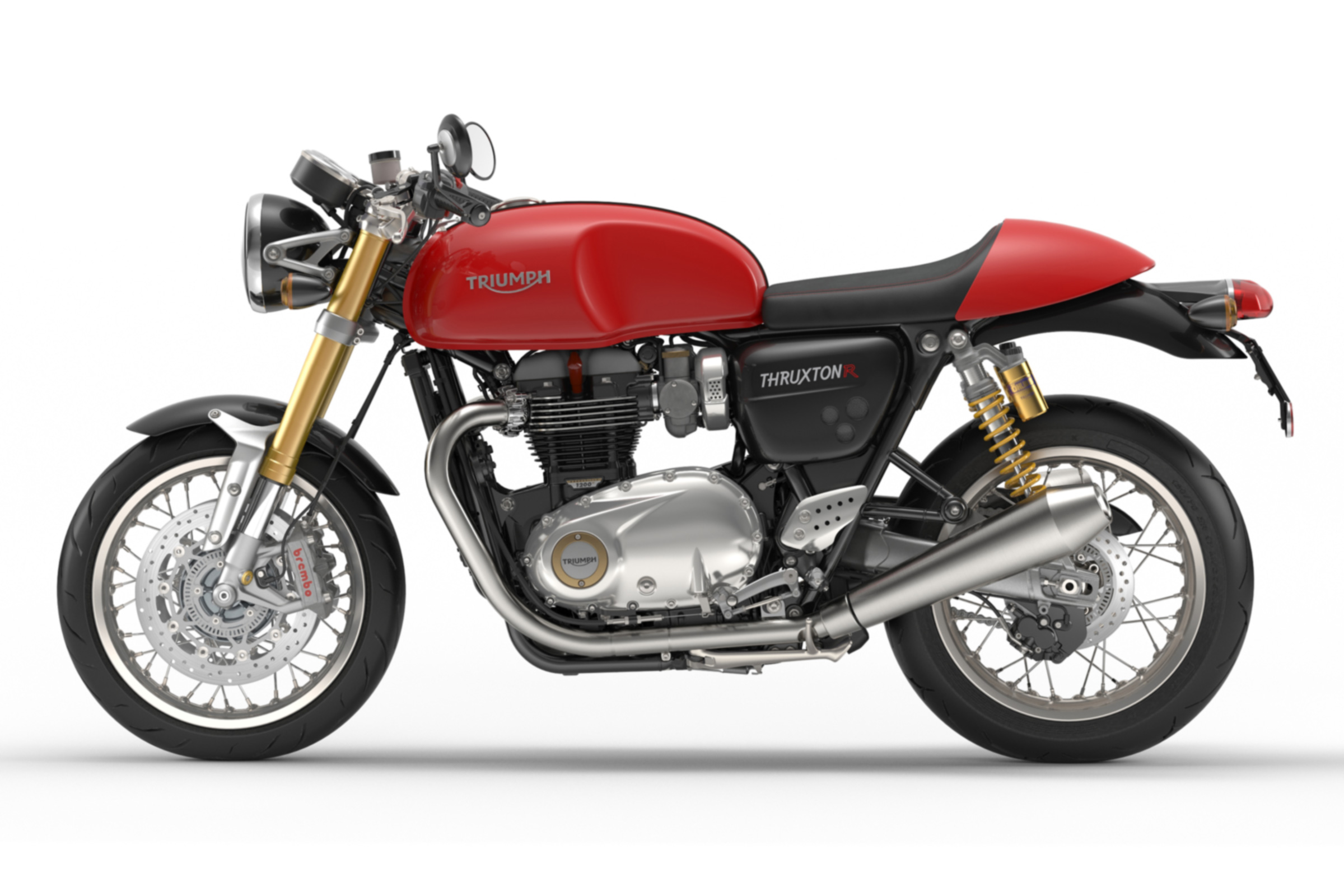Triumph Thruxton R review - red side