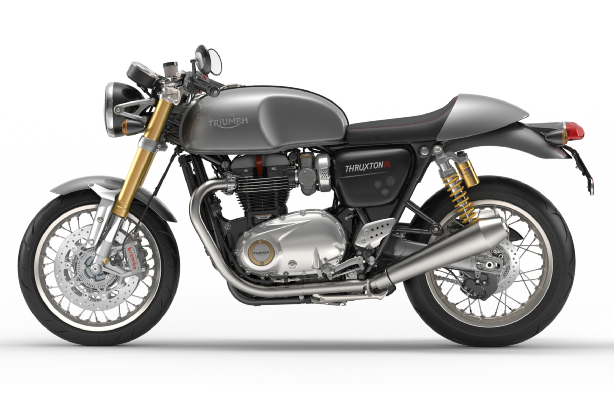 Triumph Thruxton R review - grey side