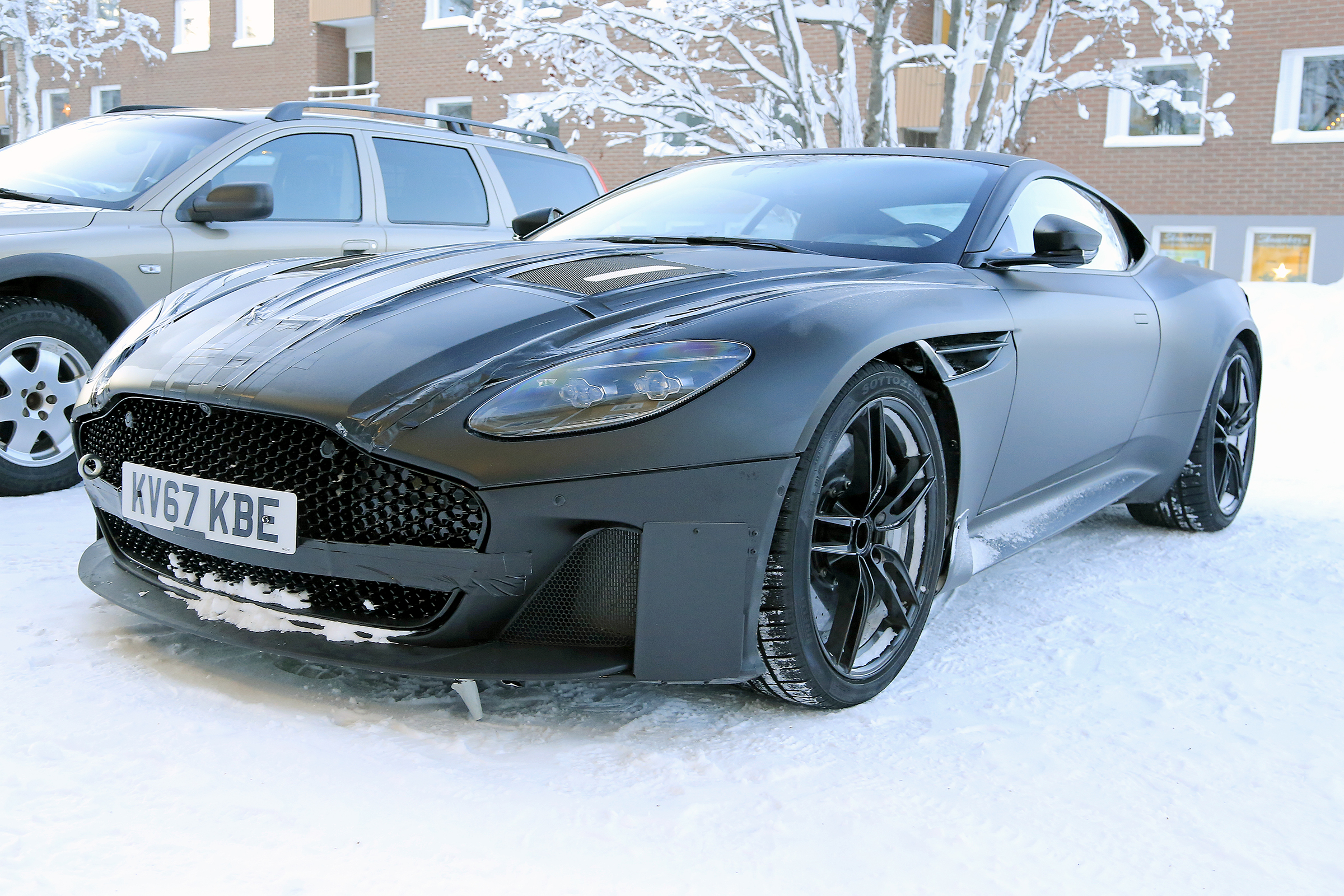 Aston Martin Vanquish winter spy front