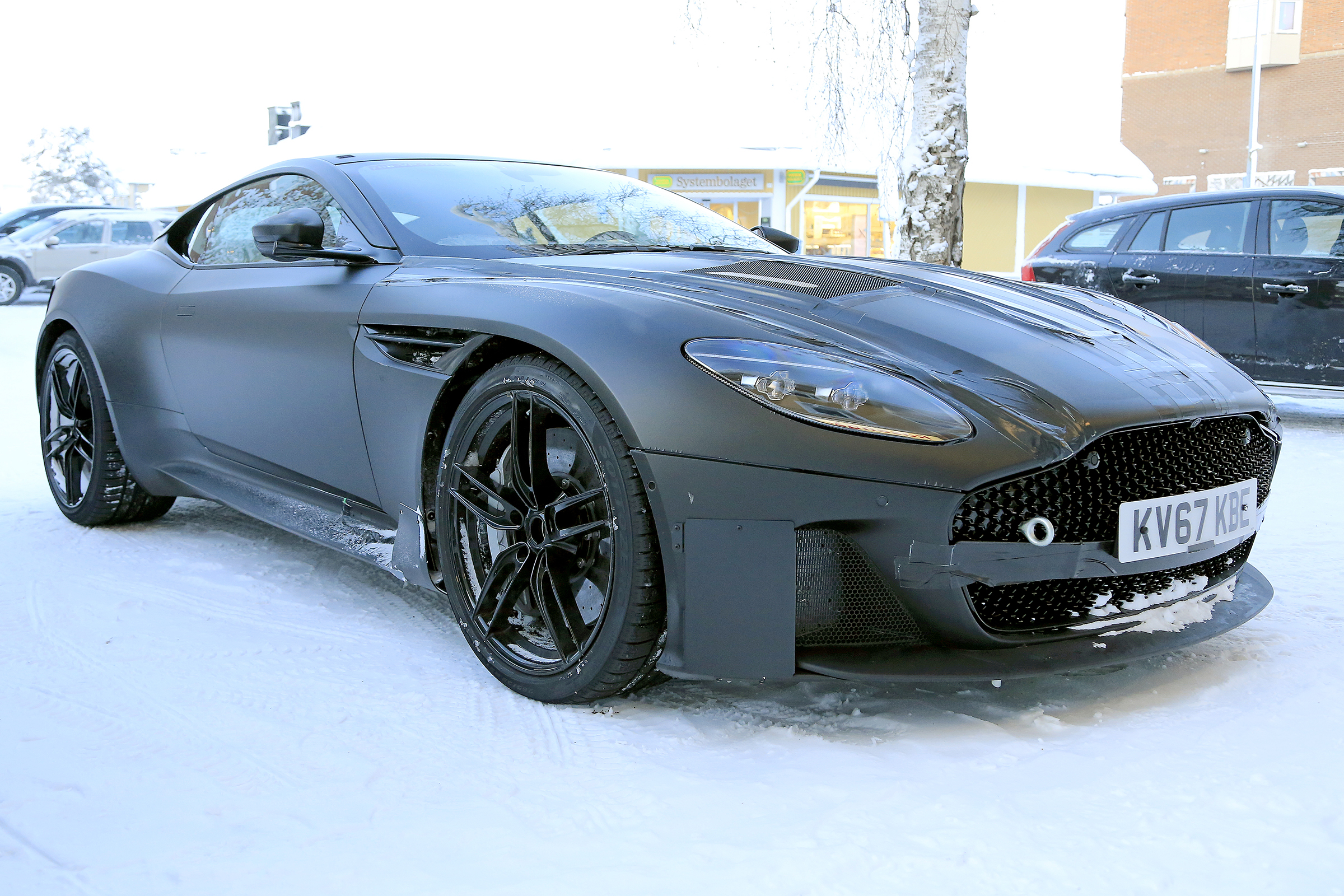 Aston Martin Vanquish winter spy front quarter