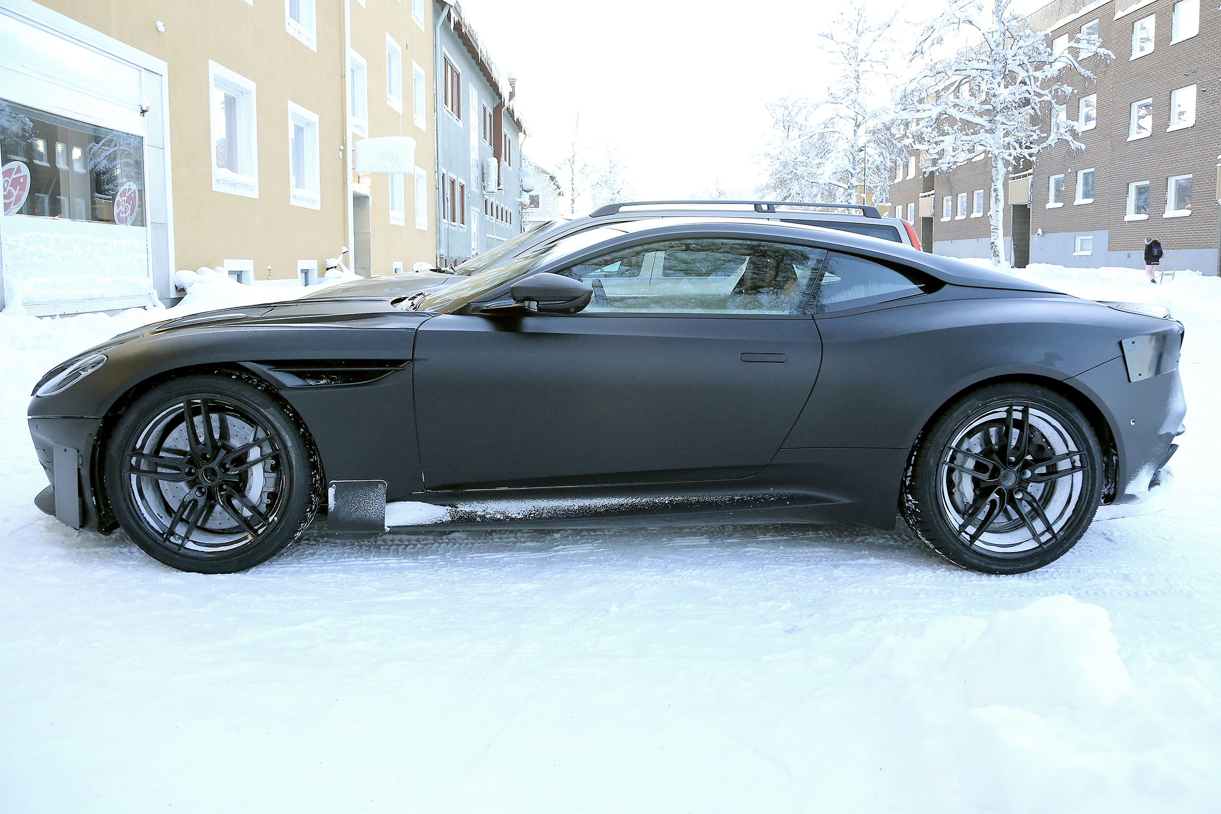Aston Martin Vanquish winter spy side