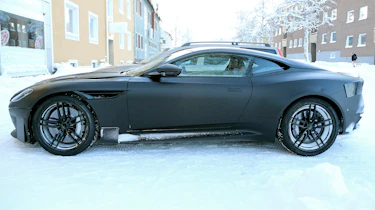 Aston Martin Vanquish winter spy side