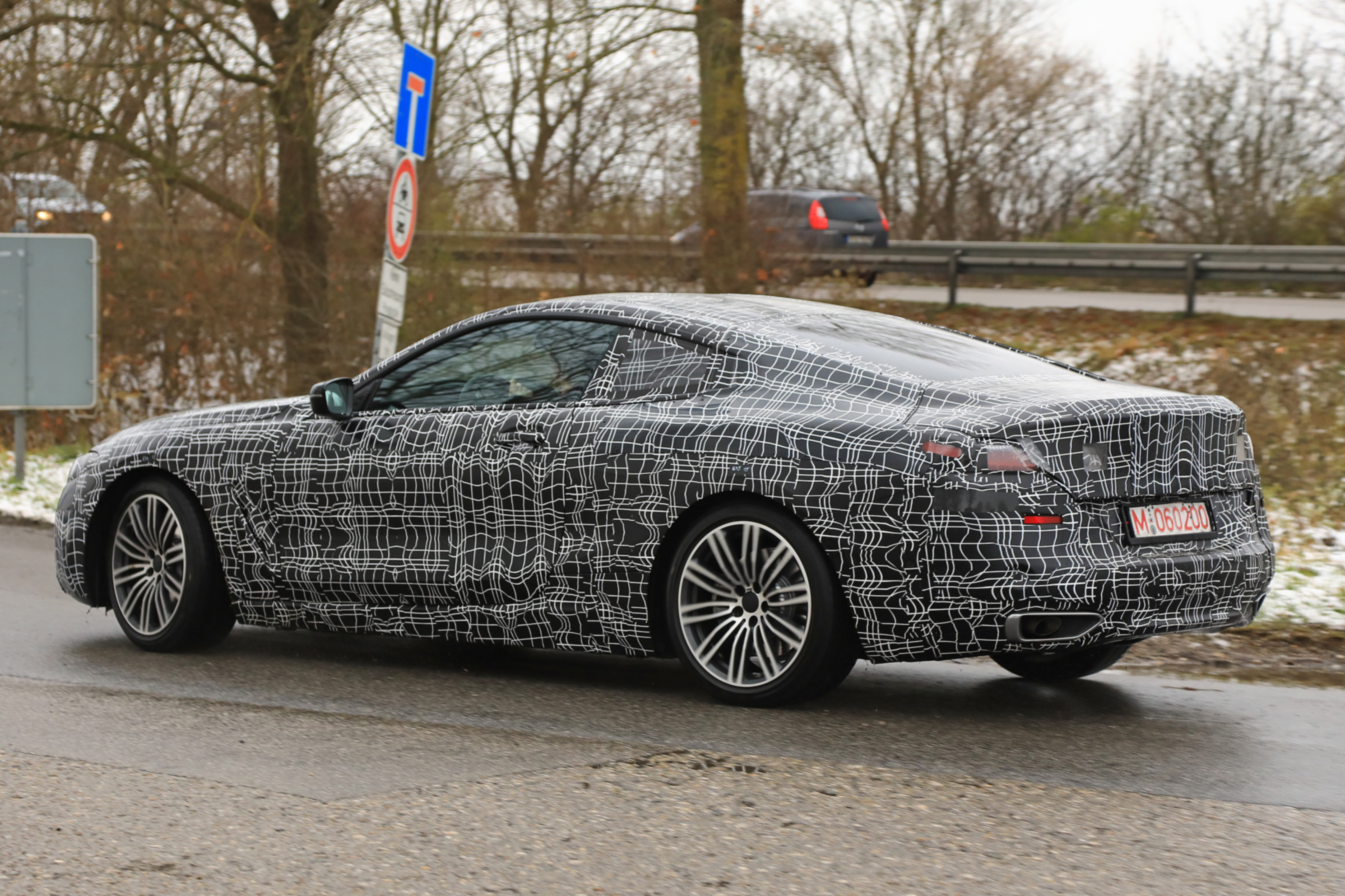 BMW 8 Series - spy shot rear quarter