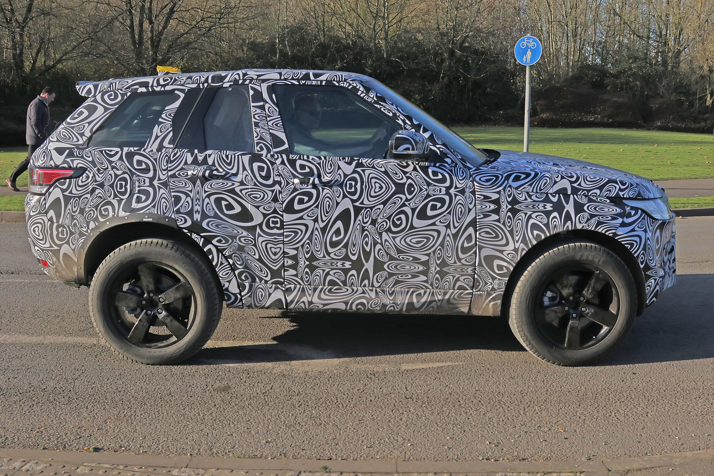 Land Rover Defender test mule side