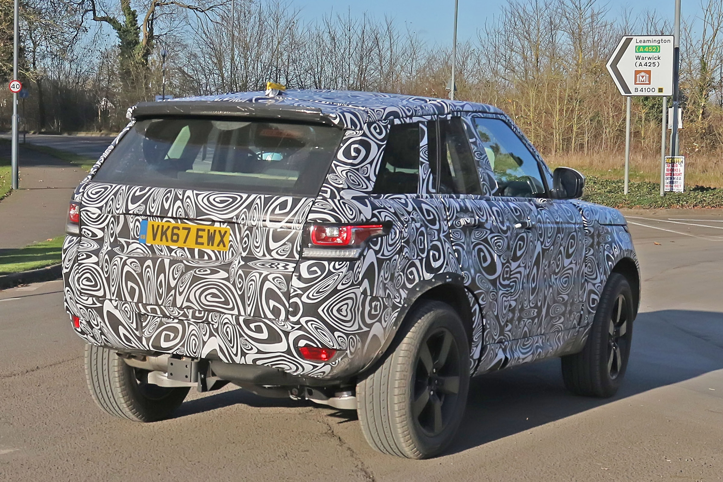 Land Rover Defender test mule rear side