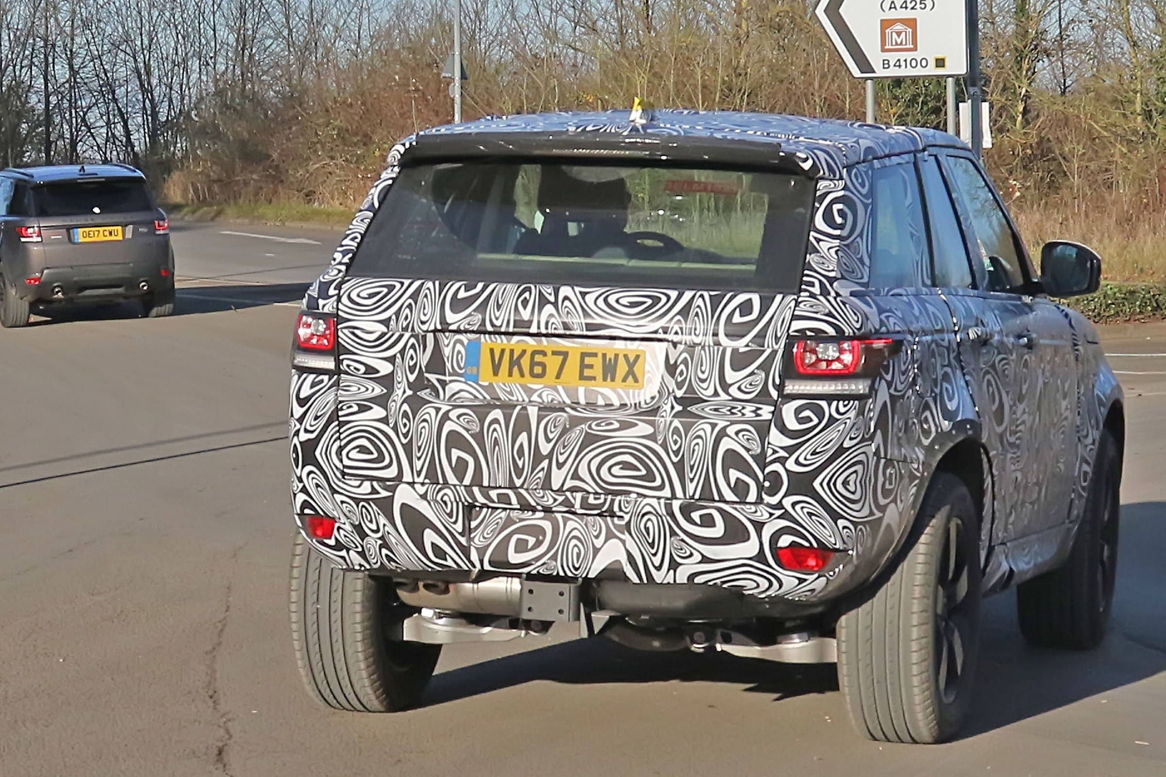Land Rover Defender test mule rear
