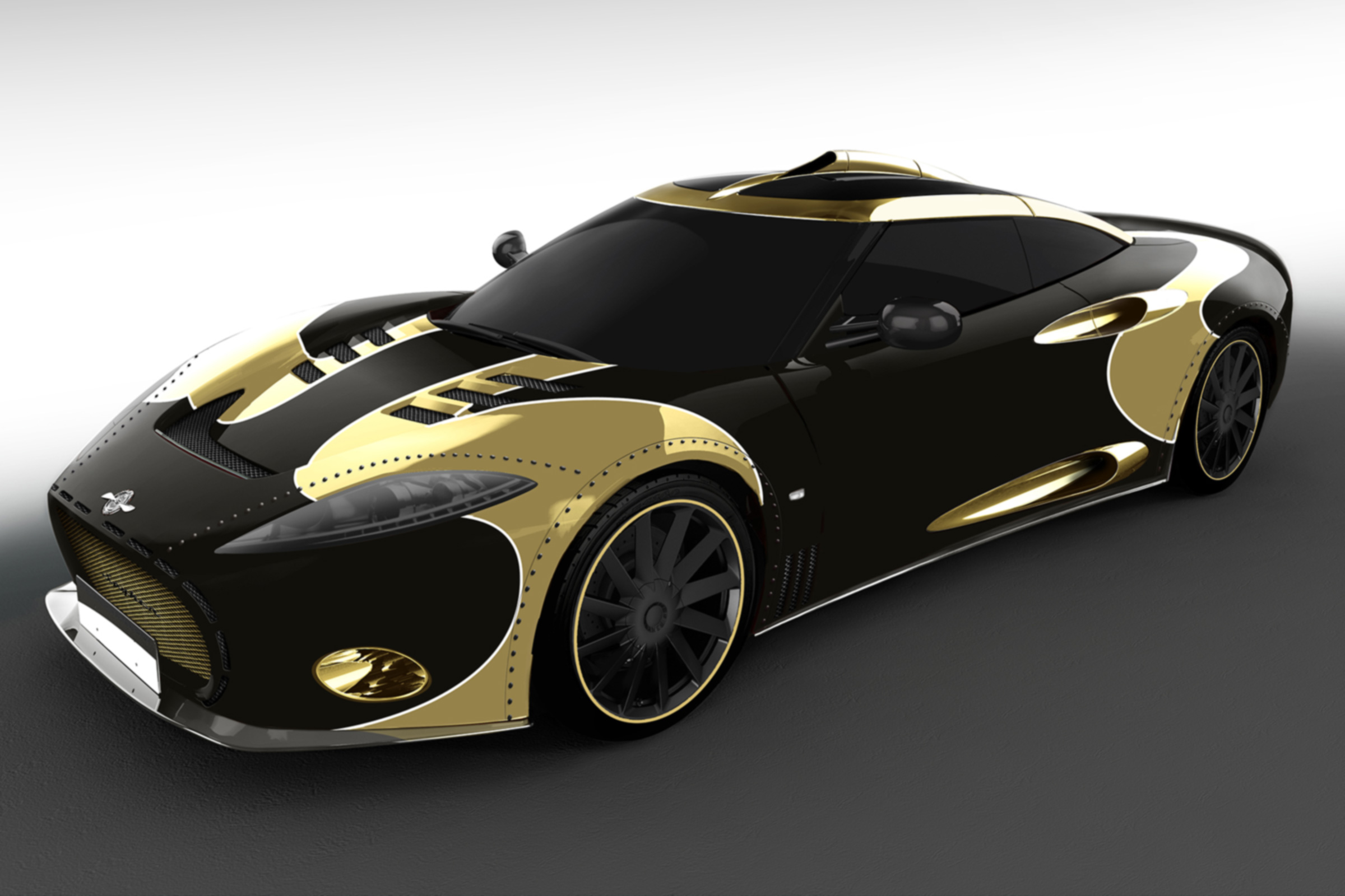 Spyker C8 Aileron - gold