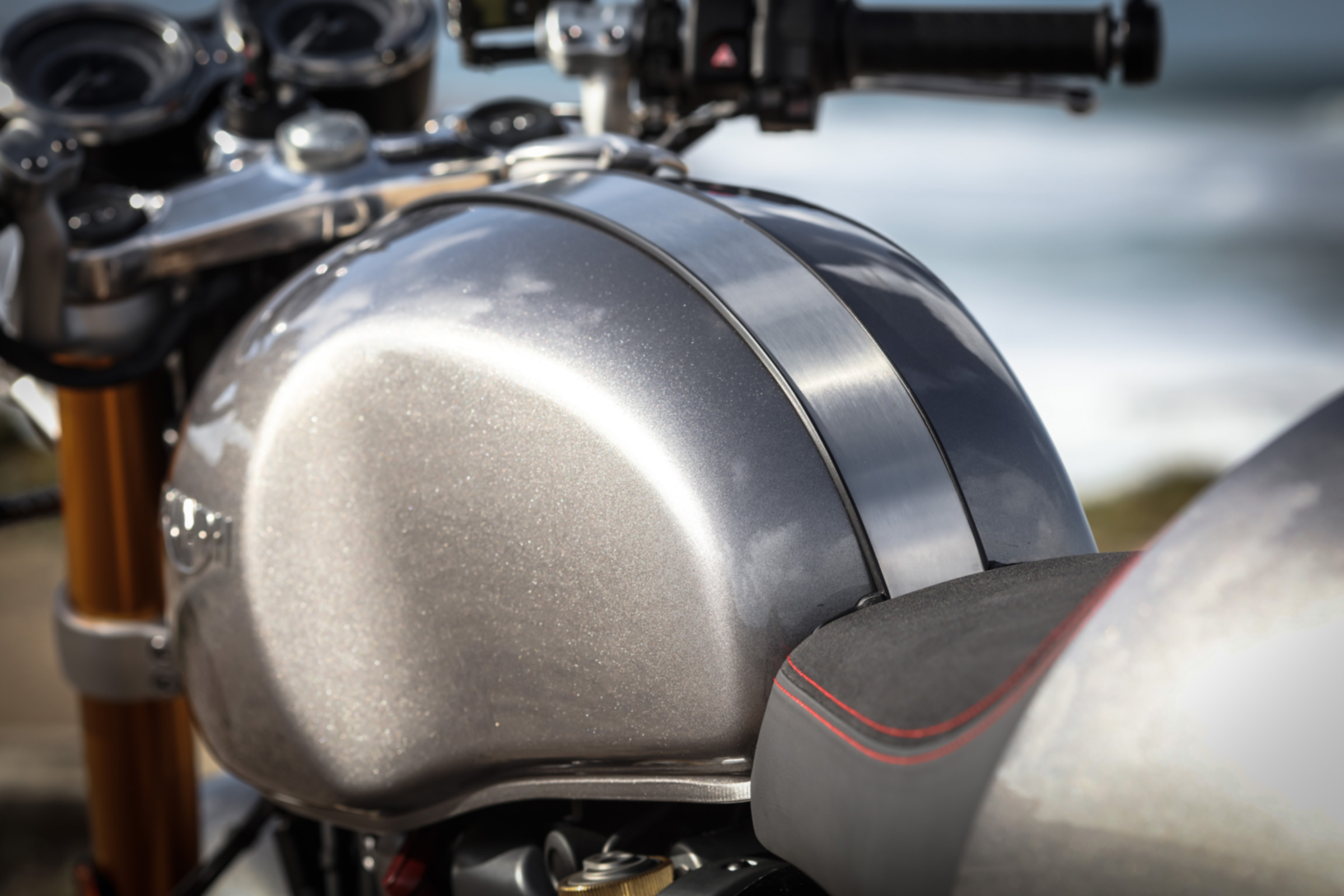 Triumph Thruxton R review - fuel tank rear