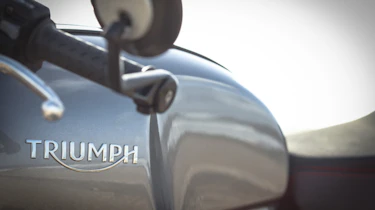 Triumph Thruxton R review - Triumph badge