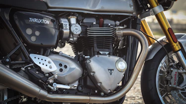 Triumph Thruxton R review - engine view