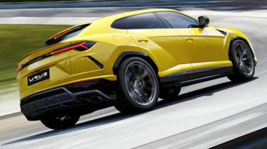 Lamborghini Urus - rear on track