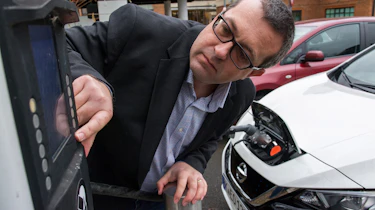 Nissan Leaf - John McIlroy charging