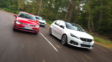 Peugeot 308 vs Volkswagen Golf vs Honda Civic - head-to-head
