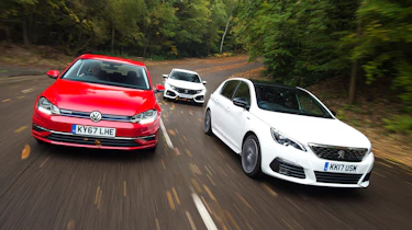 Peugeot 308 vs Volkswagen Golf vs Honda Civic - header