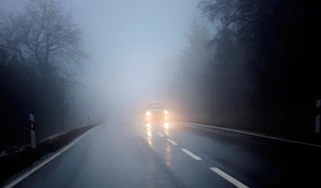 Fog on the road